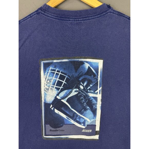 Vintage 90's Brooks Shoes Promo Sneakers Battle Gear Canada Made Large Rare Tee - Picture 3 of 16
